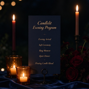 Candlelit Intimate Evening Wedding Program