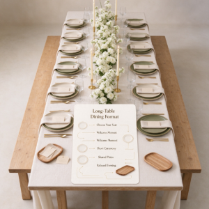 Long-Table Dining: A Streamlined Format for Intimate Weddings