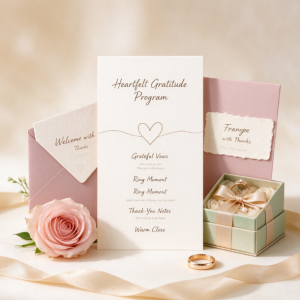 A Heartfelt, Gratitude-Centered Program for an Intimate Wedding